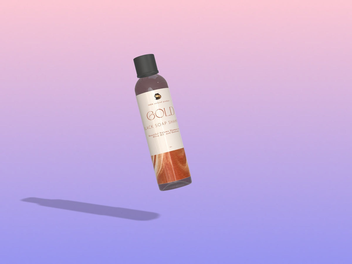 Gold (Seamoss Black Soap Shampoo) - Purple Seamoss & Coconut Hair Shampoo - Chondrus Crispus - 92 Minerals - CCell Solutions Academy
